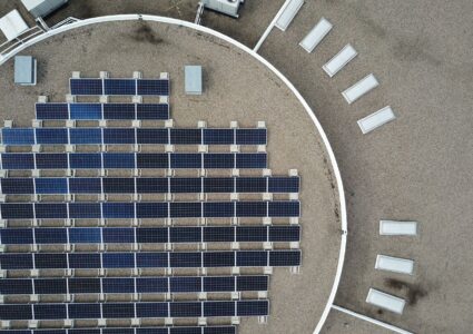solar panel aerial view