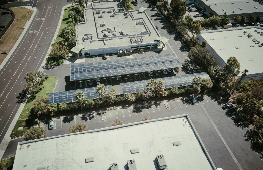 aerial solar shot