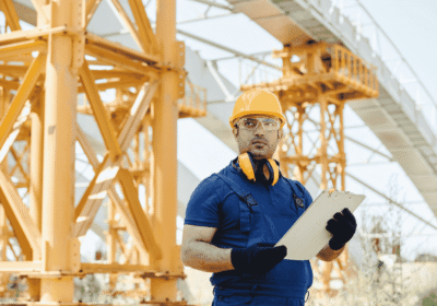 Engineer working at closw