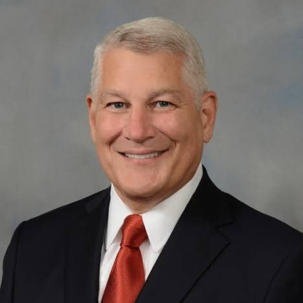 Man in portrait smiling